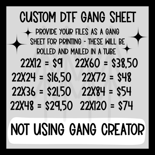 Dtf Gang Sheet Transfers (Ready To Print Without Creator) Transfer