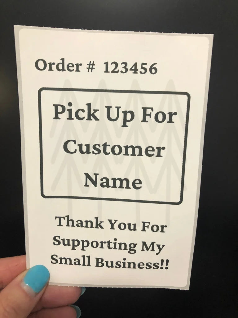 Order Pickup Labels Designed For 4 X 6 Thermal Stickers - Digital Download