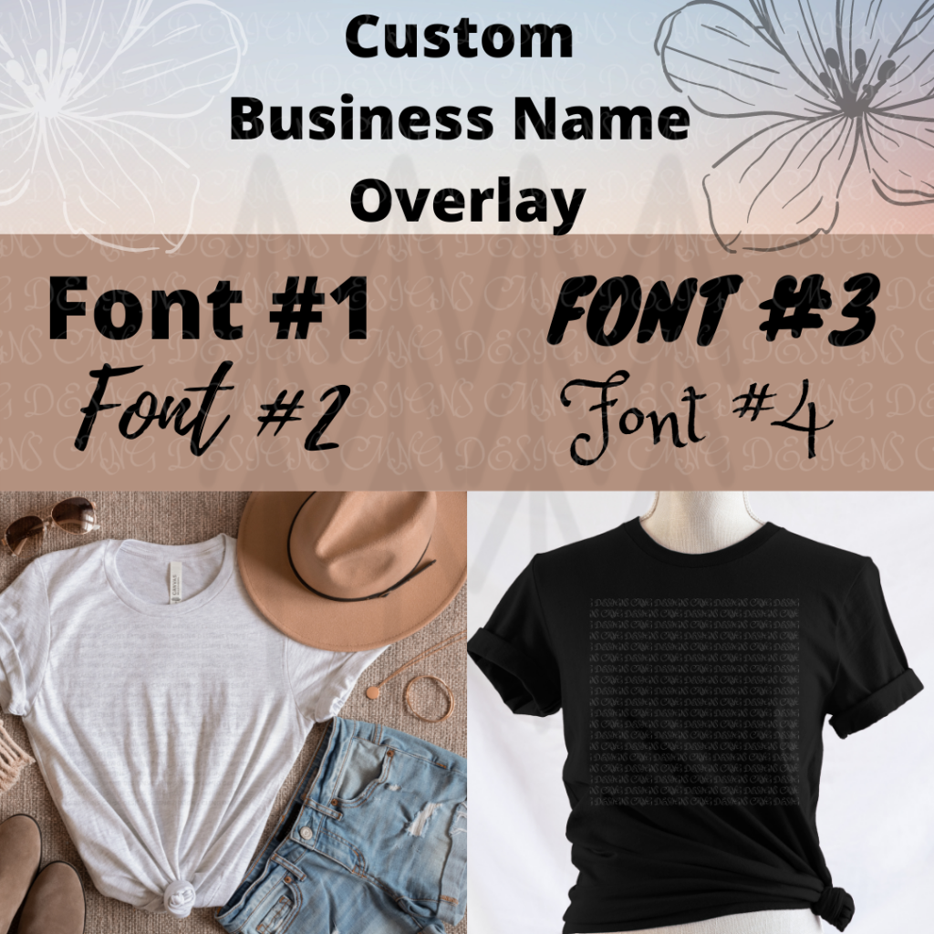 Custom Business Name Overlay Digital