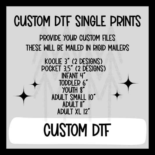 Custom Dtf Transfers - Single Design Transfer