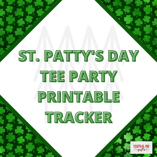 St. Pattys Day Tee Party Tracking - Printable Digital Download