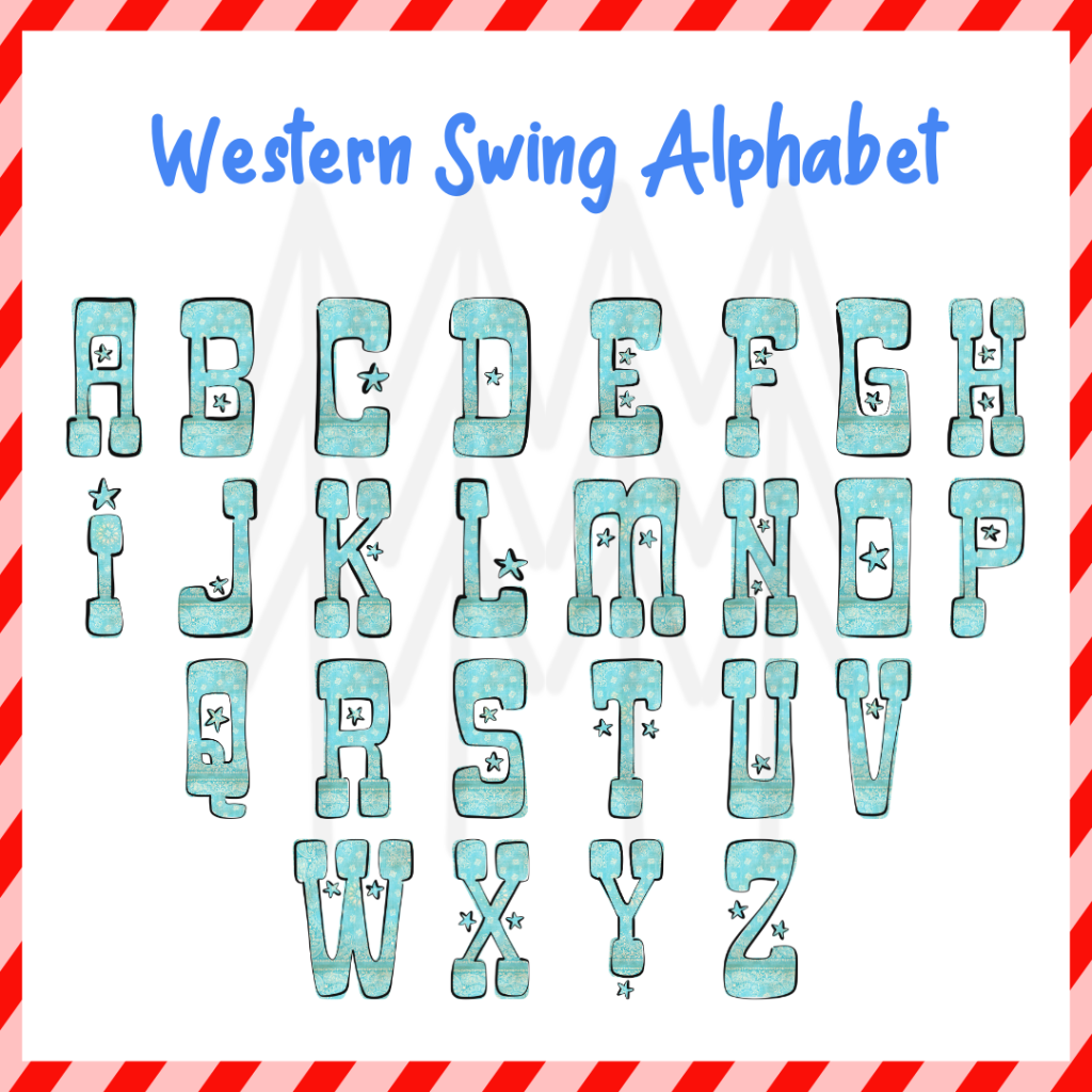 Western Swing Alphabet (Dtf Transfer) Transfer